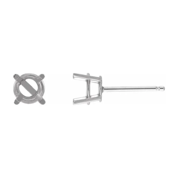 121510 high-quality 14K white Gold Round 4-Prong