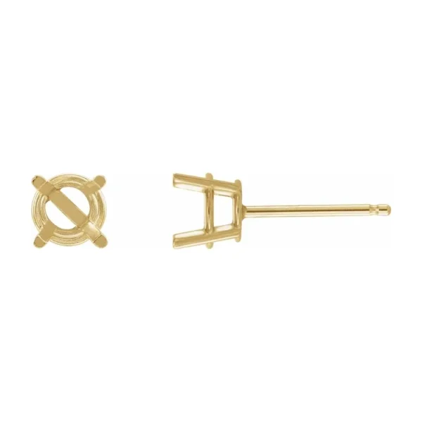 12510y 14k polished mountings are perfect for faceted stones