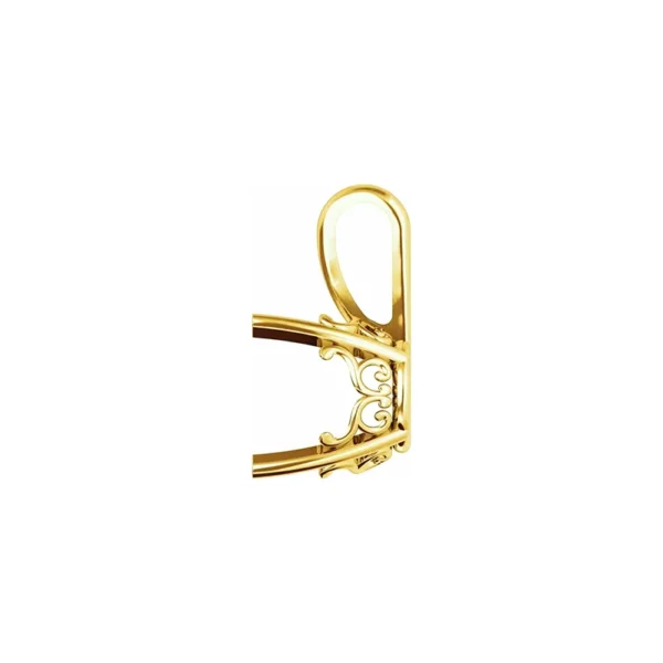 161110y yellow gold scroll pendant in 14k gold
