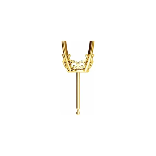 161610ys vintage 14k yellow gold earring setting in 14k yellow gold