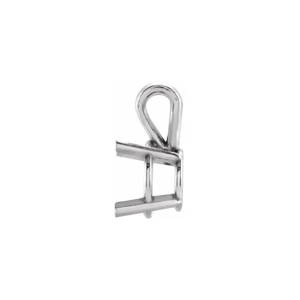 91118ws Elegant White Gold Pendant Settings for 2 carat Round Stones - Jewelry Mountings for Precious Stones