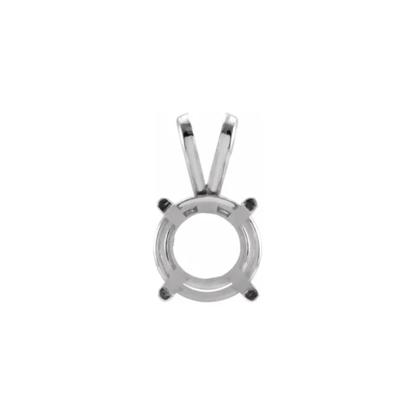 91118wt 14K Gold Wire Basket Pendant Setting for Stunning Solitaire Stones - Jewelry Findings for DIY Necklaces