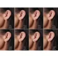 earring sizes on the model ear