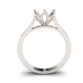 Lotus Petal Floral White Gold Ring Mounting