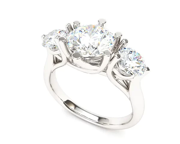 Diamond 6 prong trellis platinum ring mounting