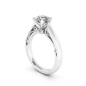 Diamond semi mounting ring setting for 1 carat diamond