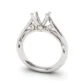 Enchanting Scroll Design Semi-Mount Ring Setting.
