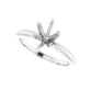 6 prong oval ring setting only 14k white gold
