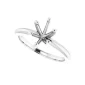 6 prong oval ring setting only 14k white gold