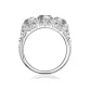 Scroll designs 3 Stone trilogy ring setting