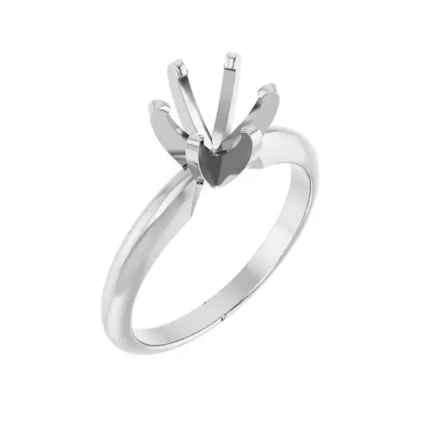 Six prong Solitaire Engagement Ring setting only