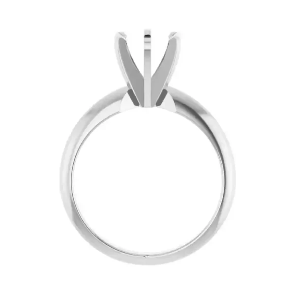 six prong tiffany solitaire ring setting only white gold