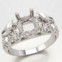 white gold ring scroll ring with flower