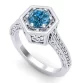 Art Deco Filigree & Scrolls ring setting