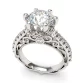 Parisian ring setting only, the inner profile features four diamond encrusted prongs holding the structure in unity along with our handcrafted lace and signature beading.