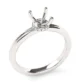 Minimalist Hidden halo ring setting for 6.5 mm diamond