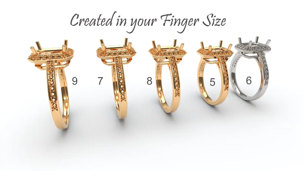 Jewelry setting create for you in your finger size