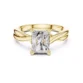 Video of yellow gold 8x6mm ring setting with diamond
