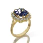 Oval Halo Cocktail Ring Semi-Mount only & Lab Diamonds
